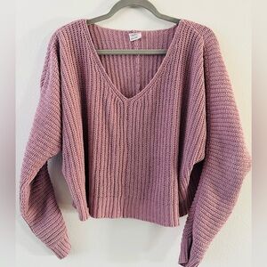 Full Tilt V-Neck Sweater - Mauve